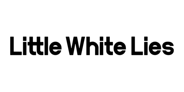 Little White Lies logo in black text with transparent background.